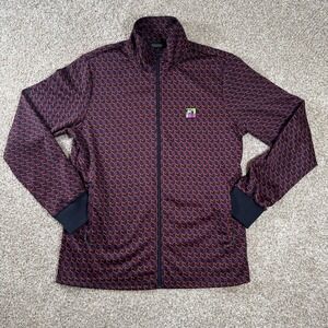 Scotch & Soda Amsterdam Mens Size XL Logo Pockets Zip Up Red Track Jacket